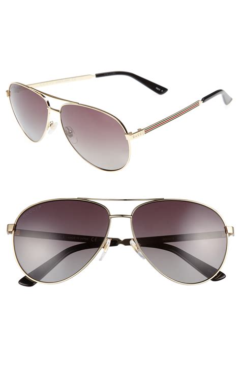 61mm aviator sunglasses gucci|gucci sunglasses men's aviator.